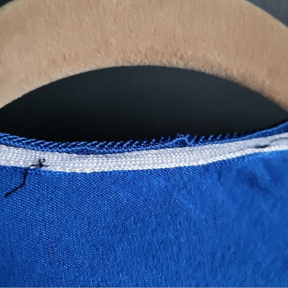 Chicos Cobalt Blue Snap Rhinestone Center Silver Closure Long Sleeve Sz M - Picture 10 of 11